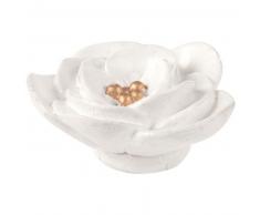 Statuette fleur en porcelaine blanche 5x3