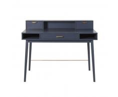 Bureau vintage 3 tiroirs bleu foncé Penelope