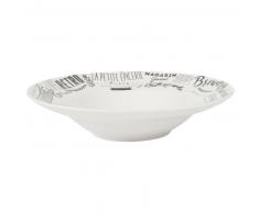 Assiette à pâtes en porcelaine blanche