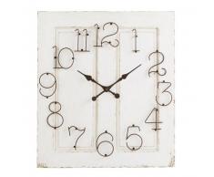 Horloge carr&eacute;e cr&egrave;me