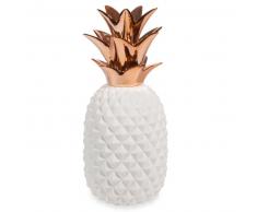 Statue ananas en porcelaine blanche H 40 cm COPPER