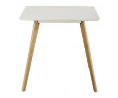 Table à manger carrée blanche 4 personnes L80 June