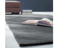 Tapis à poils courts en laine anthracite 160 x 230 cm SOFT