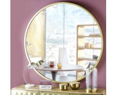 Miroir rond en métal doré D.159cm STRATFORD