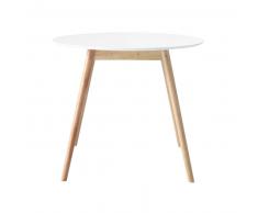 Table à manger ronde blanche 4 personnes D90 Spring