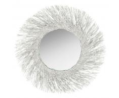 Miroir en bambou blanc D50