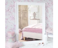 Miroir en bois de paulownia blanc H 120 cm VALENTINE