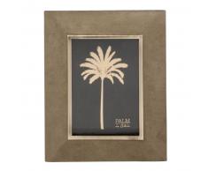 Cadre photo en suédine kaki 13x18