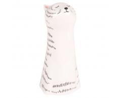 Statuette buste chat en porcelaine imprimé H25