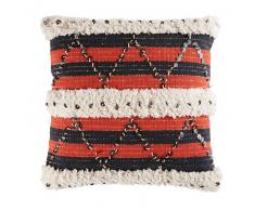 Coussin &agrave; sequins en coton tiss&eacute; 45x45