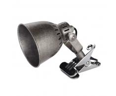 Lampe &agrave;&nbsp; pince indus en m&eacute;tal H 16 cm PRINCETON