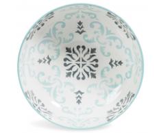 Assiette creuse en faïence bleue/grise D 20 cm HECTORINE