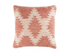 Coussin en laine et coton motifs jacquard 45x45