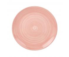 Assiette à dessert en faïence rose