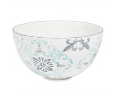 Saladier en fa&iuml;ence bleue/grise HECTORINE