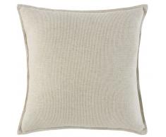 Coussin en velours &eacute;cru 45X45