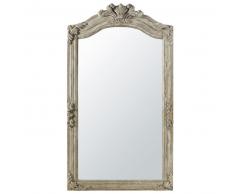 Miroir à moulures en manguier gris 123x220