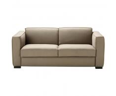 Canap&eacute;-lit 3 places en coton taupe Berlin