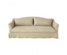 Canap&eacute;-lit 4 places en lin lav&eacute; Anaelle
