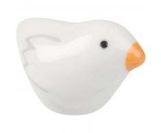 Statuette oiseau en dolomite blanche H5