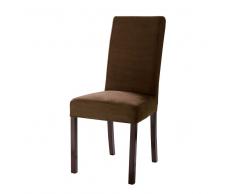 Housse de chaise en microfibre chocolat Margaux