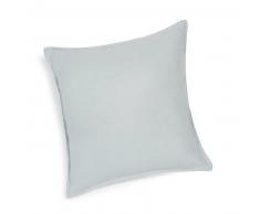 Coussin en lin lav&eacute; bleu glacier 45x45