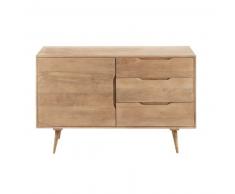 Buffet 1 porte 3 tiroirs en manguier massif Trocadero