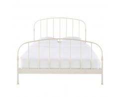Lit 140x190 en métal blanc Sixtine