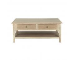 Table basse en bois de paulownia grise L 110 cm Cavaillon