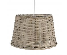 Suspension non électrifiée en rotin grisé D 45 cm