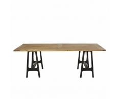 Table à manger 8/10 personnes en manguier et fonte L220 District