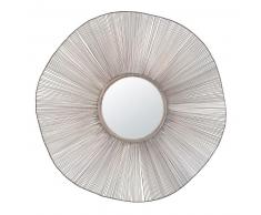 Miroir rond filaire noir D100