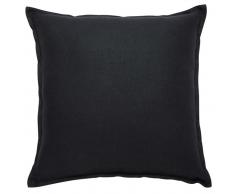 Coussin en lin lav&eacute; gris charbon 45x45