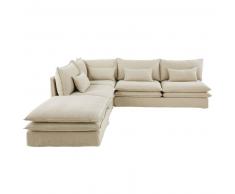 Pouf de canap&eacute; en lin Pompei