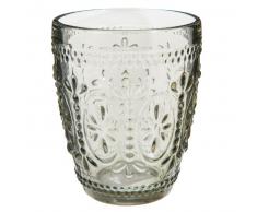 Gobelet en verre gris FLORAL