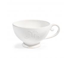 Tasse à thé en faïence blanche BOURGEOISIE
