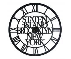 Horloge indus en m&eacute;tal noir