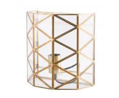 Applique en verre et métal doré