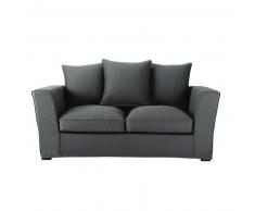 Canapé-lit 2/3 places en coton gris ardoise Balthazar