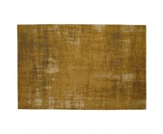 Tapis en coton jaune moutarde 140 x 200 cm FEEL