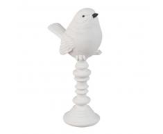 Statuette oiseau blanc H20