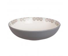 Assiette creuse en faïence motifs fleurs