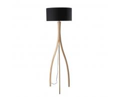 Lampadaire trépied en bois et coton H 161 cm SVEN