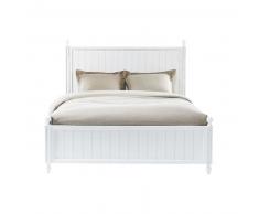 Lit 140x190 en pin blanc Newport