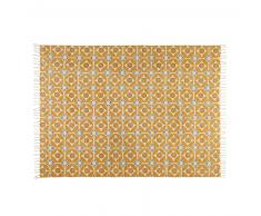 Tapis en coton jaune moutarde 140x200cm BLOCALIA