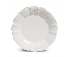 Assiette à dessert en faïence blanche D 19 cm BOURGEOISIE