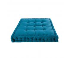 Matelas en coton bleu pétrole 90x90cm