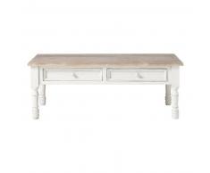 Table basse en manguier massif blanchi Amélie