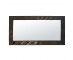 Miroir en manguier sculpté foncé 85x160