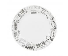 Assiette à dessert en porcelaine blanche